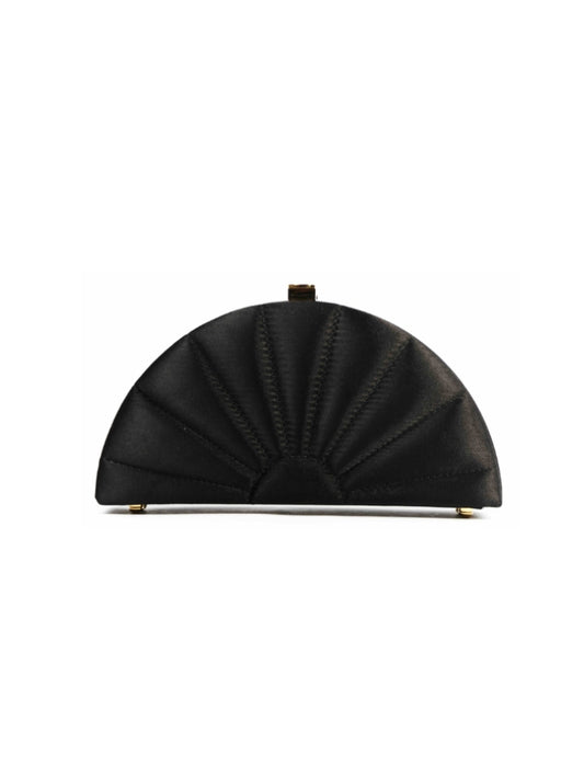 Satin Fan Ebony Bag