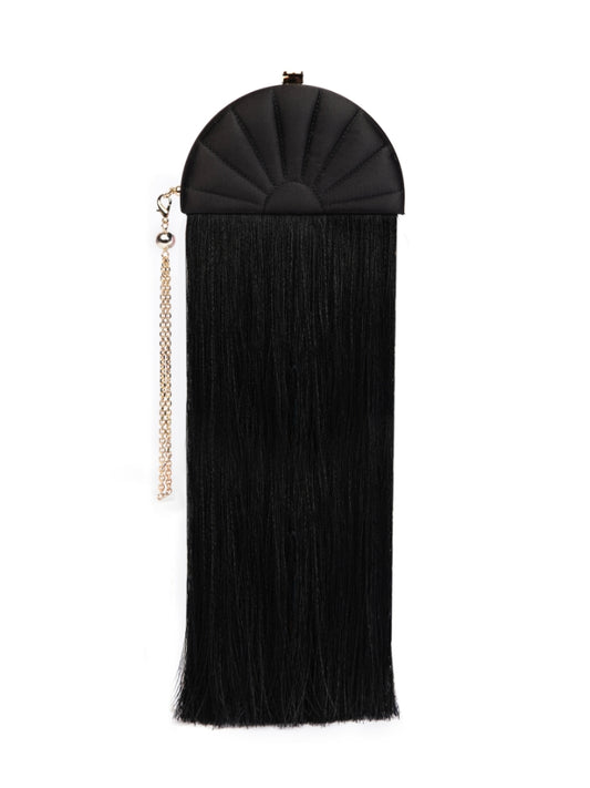 Fan Satin Tassel XL - Black