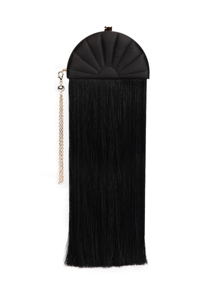 Fan Satin Tassel XL - Black