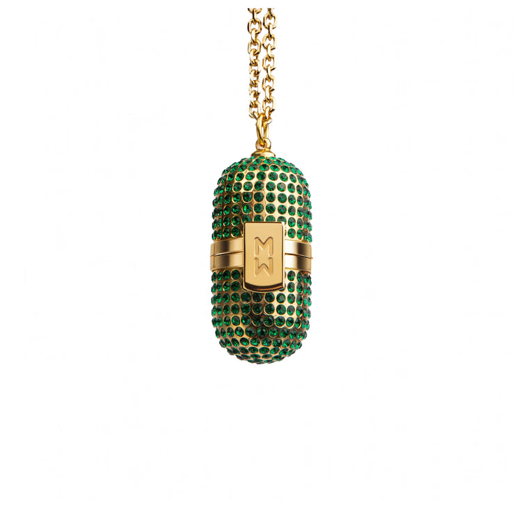 Emerald Pill Pendant