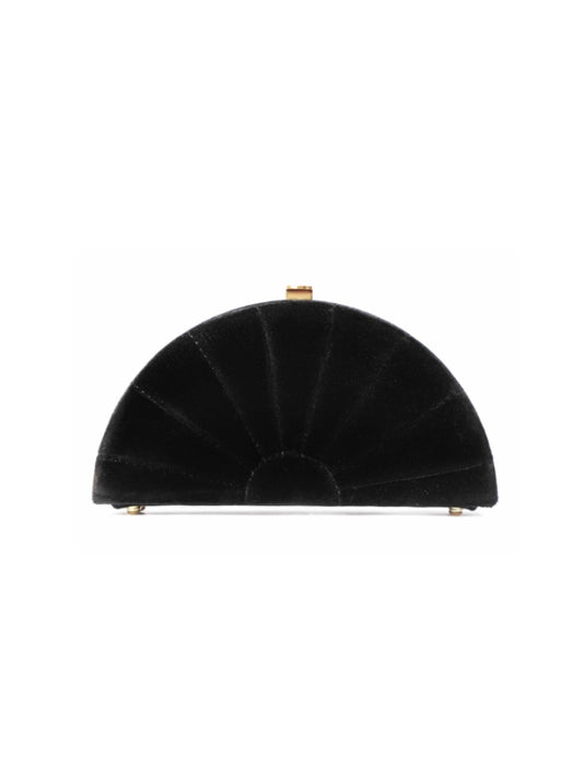Fan Ebony Velvet Bag