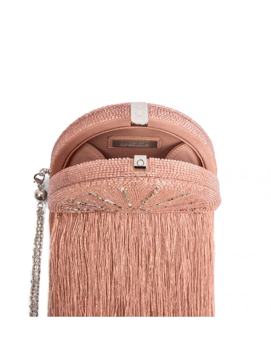 Fan Embroidered Tassel - Blush