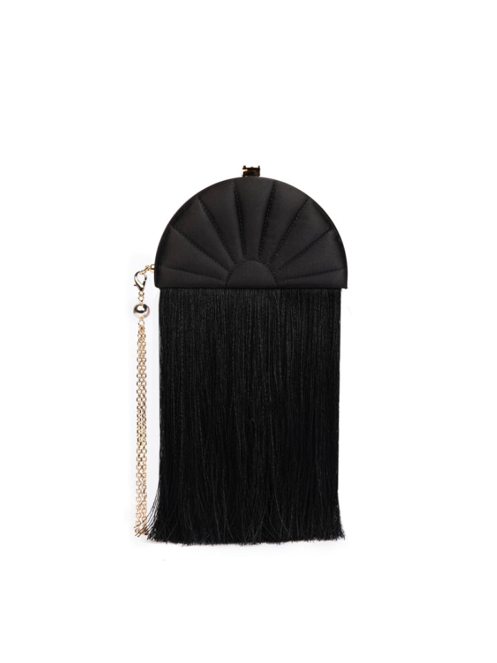 Satin Fan Tassel - Black
