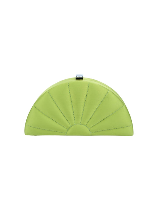 Satin Fan Green