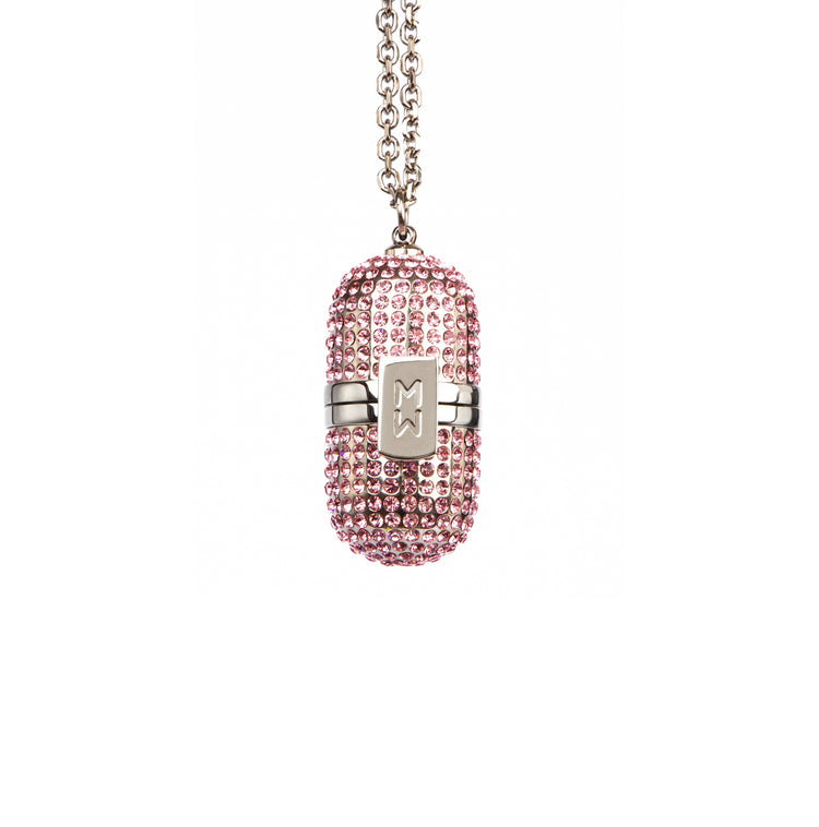 Pink Pill Crystal Pendant