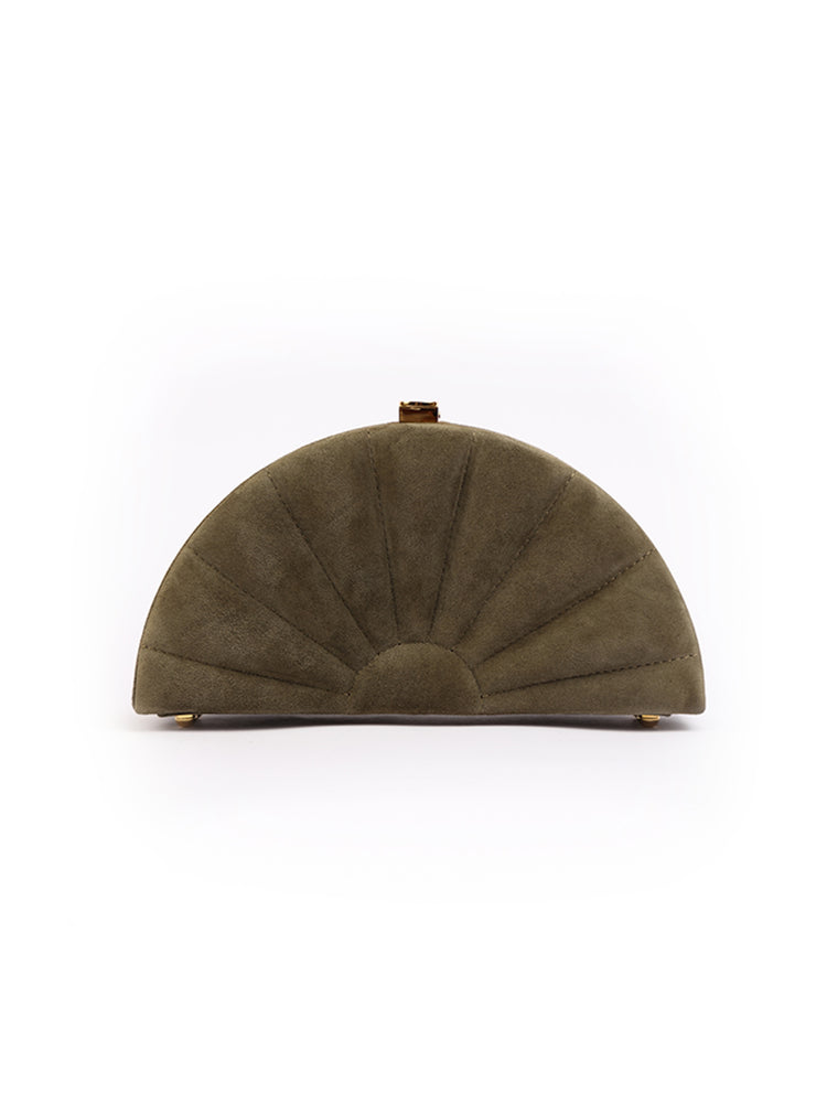 Suede Fan Army Green