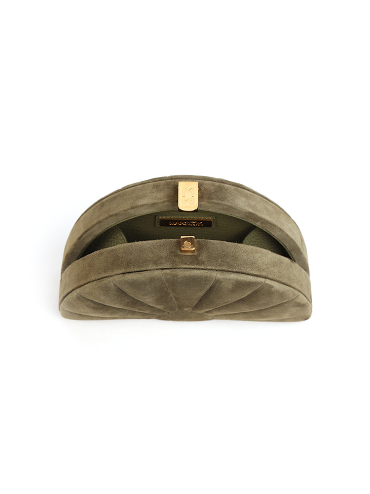 Suede Fan Army Green
