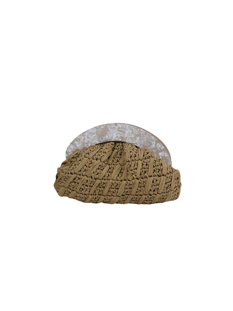 Coin Mini Raffia Natural