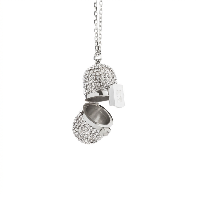 Pill Silver Crystal Pendant
