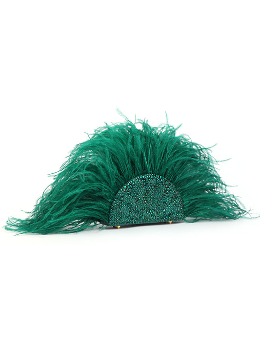 Swarovski Fan Feather Emerald
