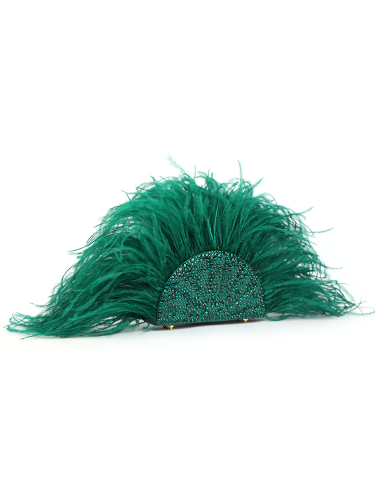 Swarovski Fan Feather Emerald