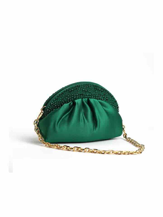 Coin Satin Emerald