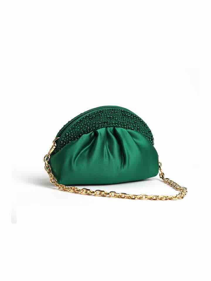 Coin Satin Emerald