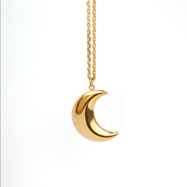 Crescent Pendant Gold