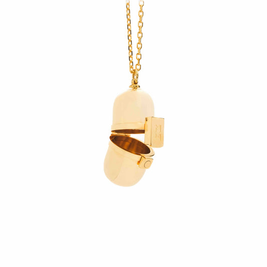 Gold Pill Pendant