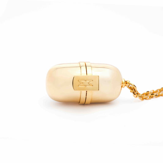 Gold Pill Pendant